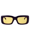 Attico Marfa Sunglasses In Purple/sulver/yellow