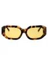 Attico The  Sunglasses In T-shell/silver/yellow