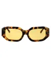 Attico The  Sunglasses In T-shell/silver/yellow