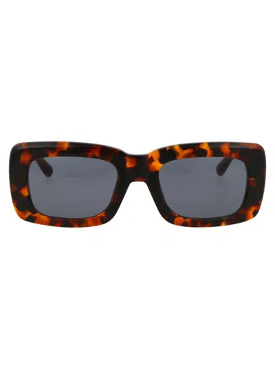 Attico The  Sunglasses In T-shell/yellowgold/blue