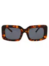 Attico Jorja Sunglasses In T-shell/yellowgold/blue