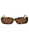 Attico Logo Sunglasses In T-shell/yellowgold/brown