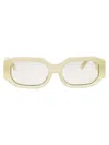 Shop Attico The  Sunglasses In Yellow/silver/yellow