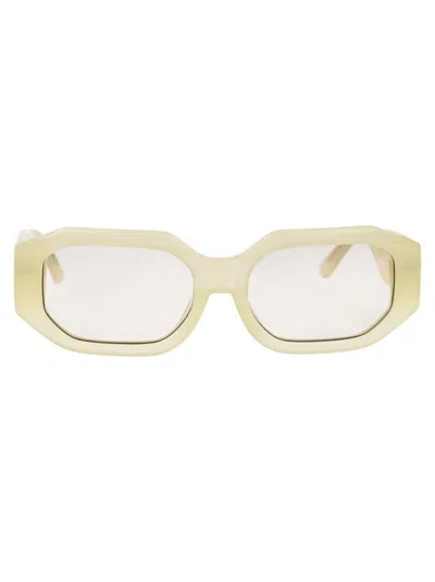 Attico The  Sunglasses In Yellow/silver/yellow