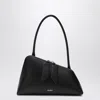 Attico Double Zipper Shoulder Bag In Black