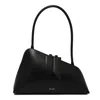Attico The  Sunrise Leather Shoulder Bag In Black