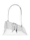 Attico Silver Sunrise Shoulder Bag In Grey