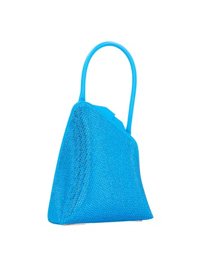Attico Sunset Crystal-embellished Shoulder Bag In Blue