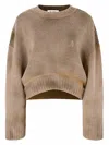 Attico Camel Sweatshirt In Beige