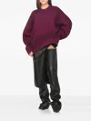 Attico Maglione Oversize In Misto Lana Porpora Donna In Purple
