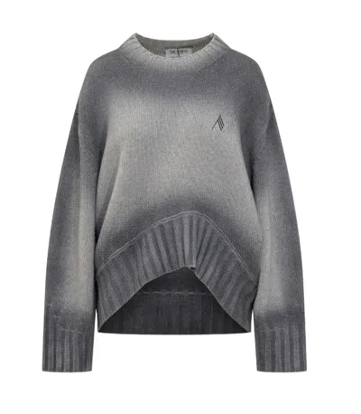 Attico The  Sweater Sprayed Wool Cachemire In Gray