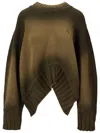 Attico Sprayed-wool Sweater In Green