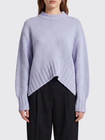 Attico Sweater Classic Round Neck "round Neck Classic Sweater" In Blue