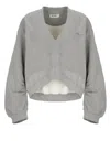 Attico Fleece Sweatshirt Sweatshirts Grey In Gray