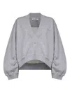 Attico Fleece Sweatshirt Sweatshirts Grey In Gray