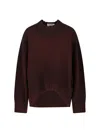 Attico Crew Neck Wool Cashmere Sweater Asymmetric Hem In Metallic