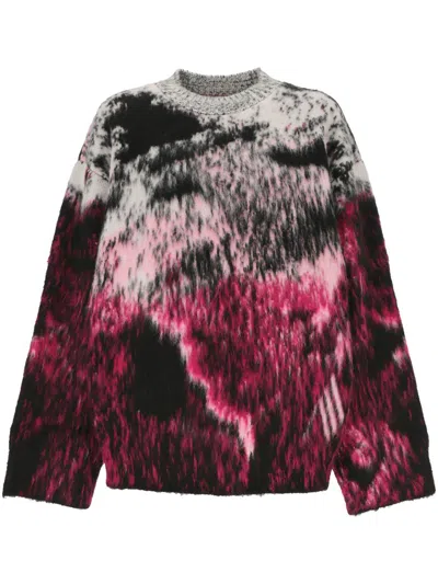 Attico The  Sweaters In Nero Rosa