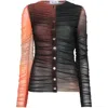 Attico Gradient Shirt In Red/orange