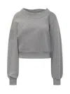 Attico Grey Crewneck Logo Pullover