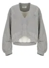 Attico Fleece Sweatshirt Sweatshirts Grey In Gray