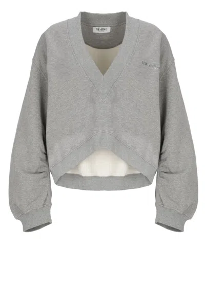 Attico Fleece Sweatshirt Sweatshirts Grey In Gray