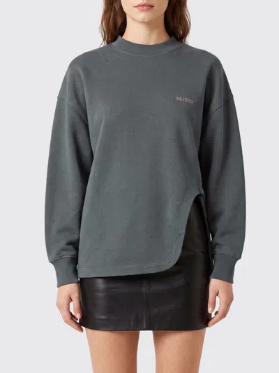 Attico The  Sweatshirt Woman Color Green In Gray