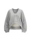 Attico Fleece Sweatshirt Sweatshirts Grey In Gray