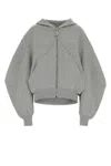 Attico Cotton Sweatshirt In Gray