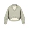 Attico Logo Cotton Sweatshirt In Grey