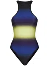 Attico Gradient-printed Racerback One-piece Swimsuit In Multicolour