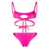 Attico Pink Cutout Bikini In Pink