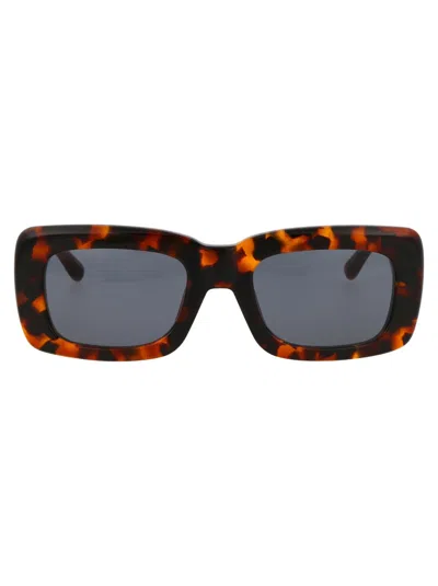 Attico The  T Acetate Sunglasses In Brown