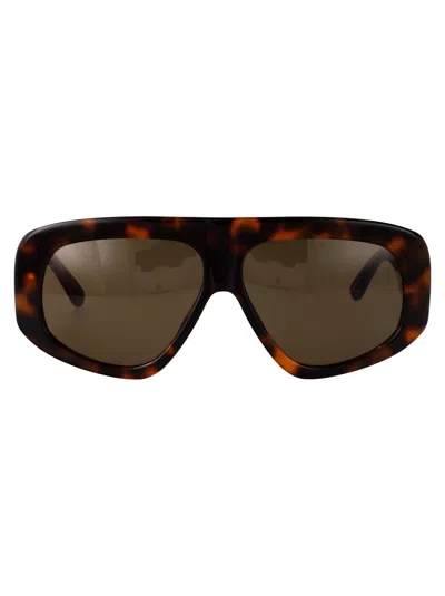 Attico The  T-shell/ Yellow Gold/ Brown Acetate Sunglasses