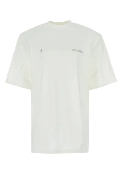 Attico Kilie Oversized T-shirt With Padded Shoulders In White