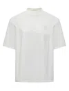 Attico White Oversized T-shirt With Moulded Split