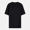 Attico Black Cotton T-shirt In Black