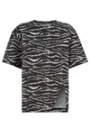 Attico T-shirt Black E White In Black
