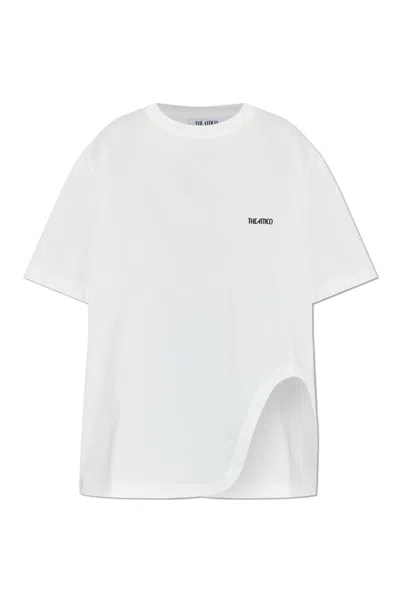 Attico The  T-shirt With Logo In White