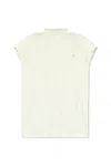 Attico Ivory Logo-raised Ribbed Top In White