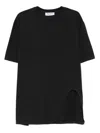 Attico Cotton T-shirt In Black