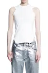 Attico Reese Cotton Jersey Tank Top In White