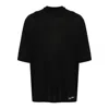 Attico Logo Embroidered Oversized T-shirt In Black