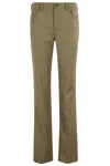 Attico Tailored Straight Leg Trousers With Polished Silhouette In Brown