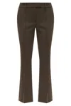 Attico Tailored Brown Pants With Concealed Closure In Brown