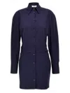 Attico Tailored Mini Chemisier Dress With Button Closure In Multi