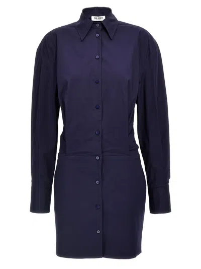 Attico The  Tailored Mini Chemisier Dress With Button Closure