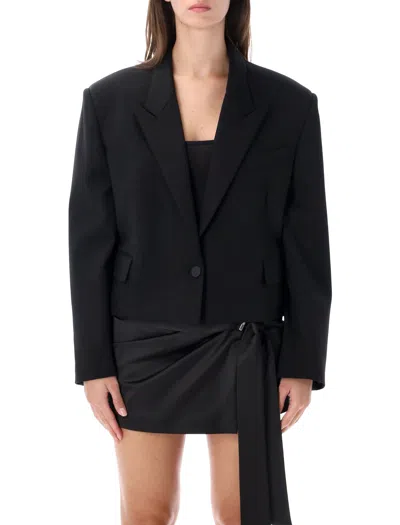 Attico The  Tailored Single-breasted Blazer In Nero