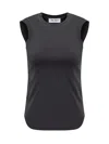Attico The  Tank Top Light Jersey In Black