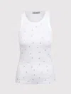 Attico Rhinestone-logo Lettering Tank Top