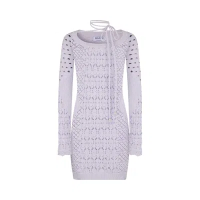 Pre-owned Attico The  Taylor Mini Dress 'lilac' | Purple | Women's Size 40